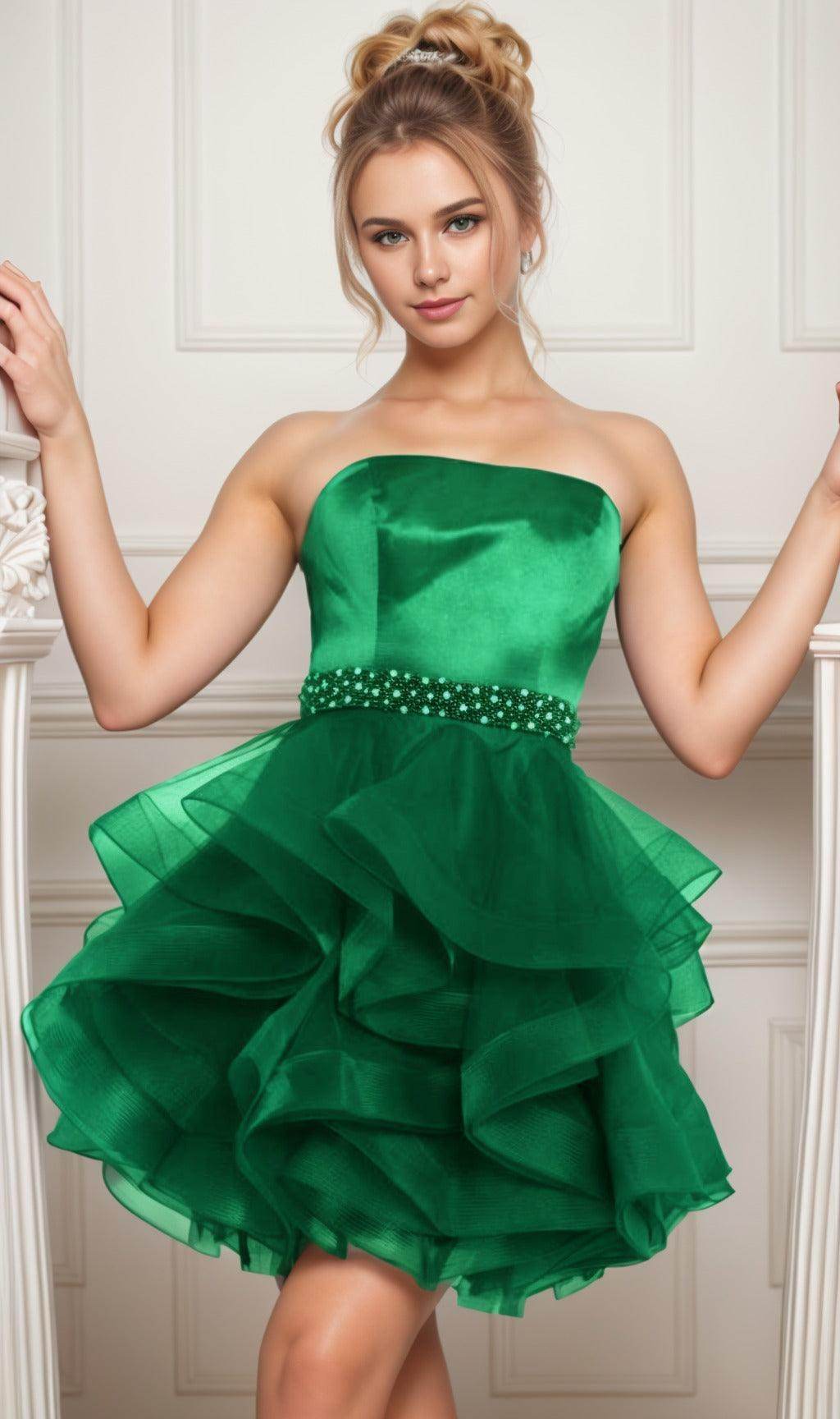 Ball Gown Short-Mini Organza Graduation Dresses CS0550 - COCOMELODY
