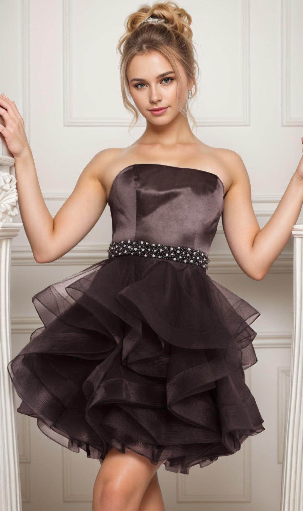 Ball Gown Short-Mini Organza Graduation Dresses CS0550 - COCOMELODY
