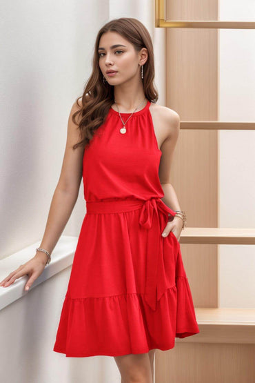 A-Line Knee Length Silk-Like Graduation Dresses CS0552 - COCOMELODY