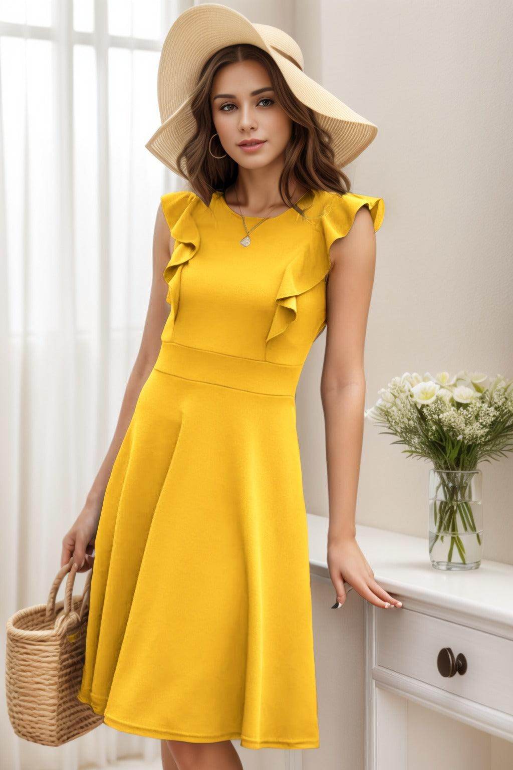 A-Line Knee Length Silk-Like Graduation Dresses CS0553 - COCOMELODY