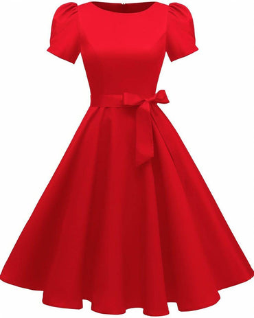 A-Line Knee Length Satin Graduation Dresses CS0555 - COCOMELODY