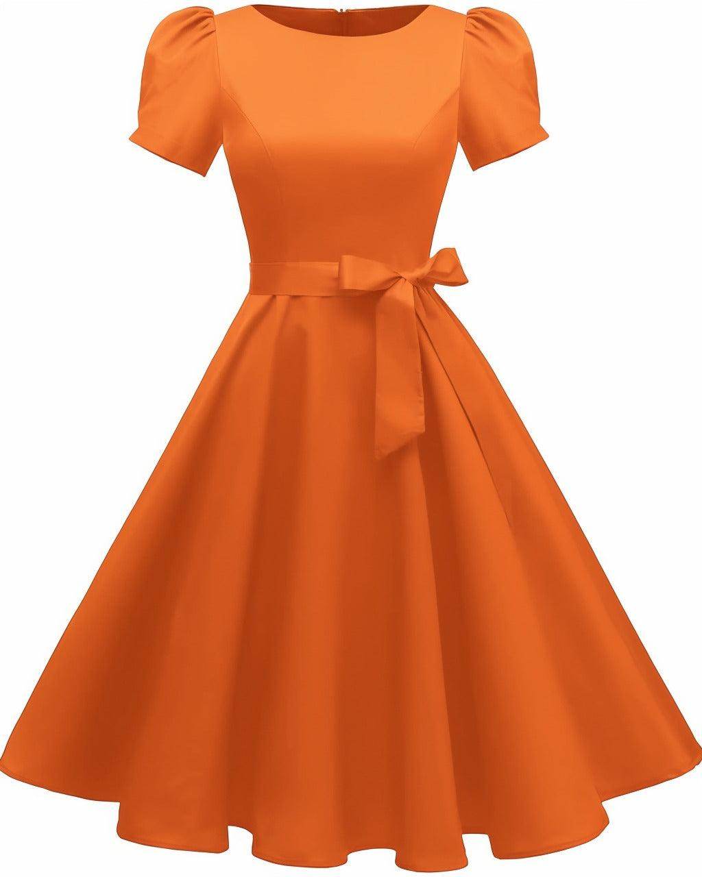 A-Line Knee Length Satin Graduation Dresses CS0555 - COCOMELODY