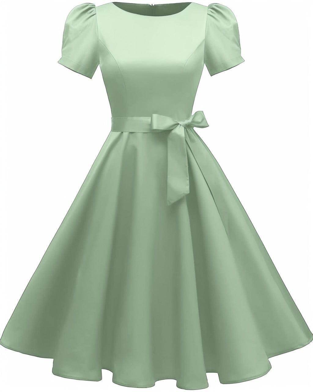 A-Line Knee Length Satin Graduation Dresses CS0555 - COCOMELODY