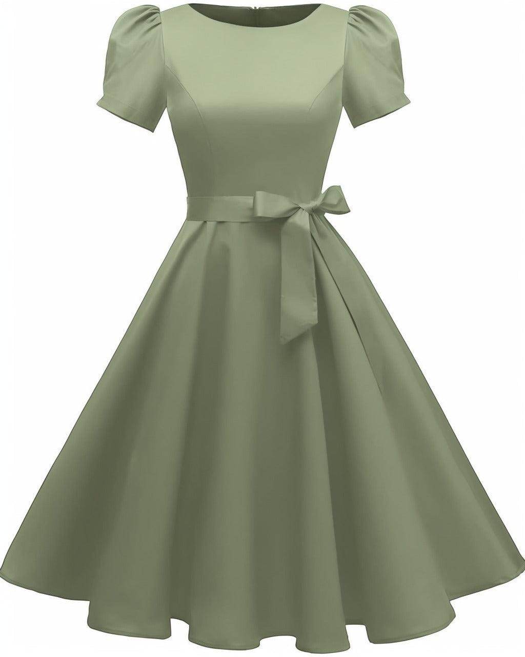 A-Line Knee Length Satin Graduation Dresses CS0555 - COCOMELODY