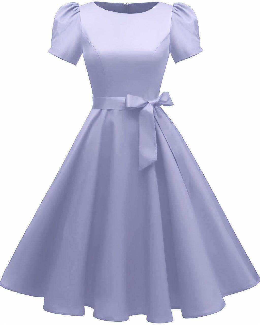 A-Line Knee Length Satin Graduation Dresses CS0555 - COCOMELODY