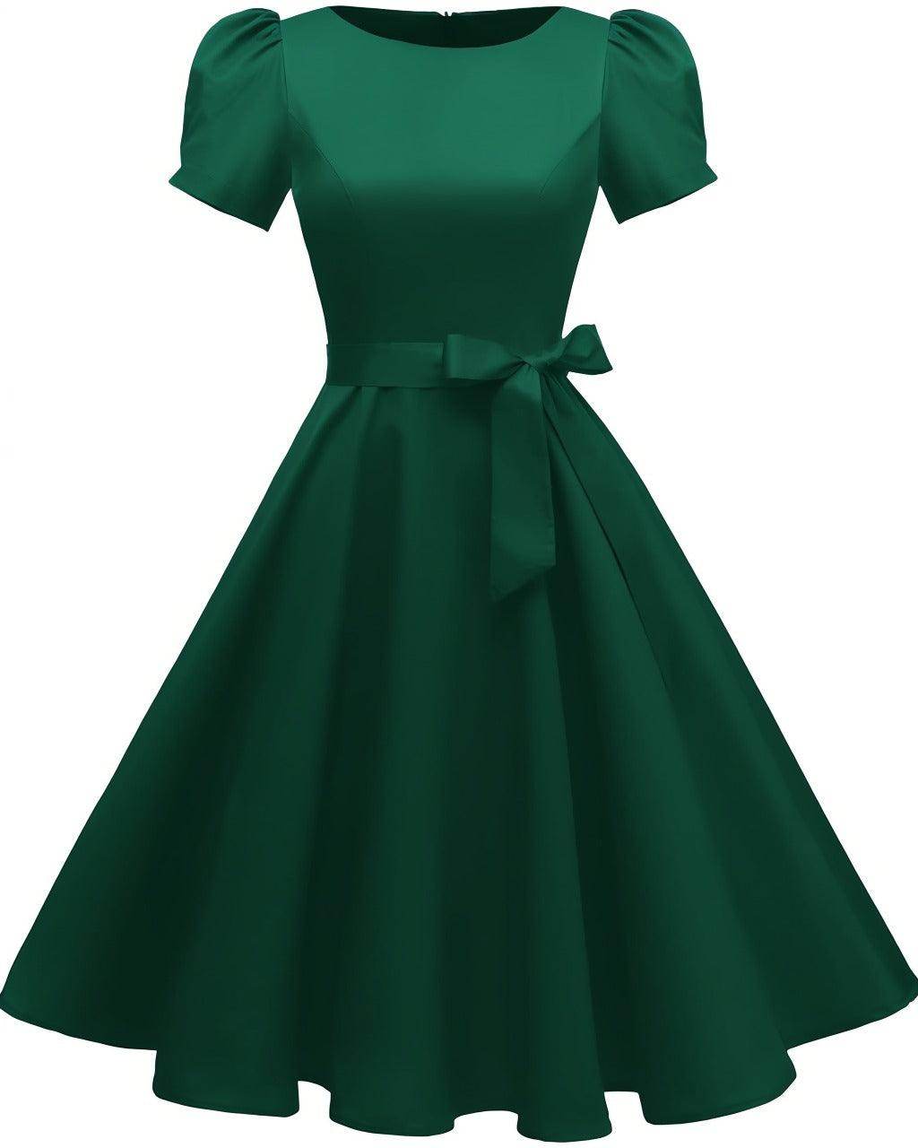 A-Line Knee Length Satin Graduation Dresses CS0555 - COCOMELODY
