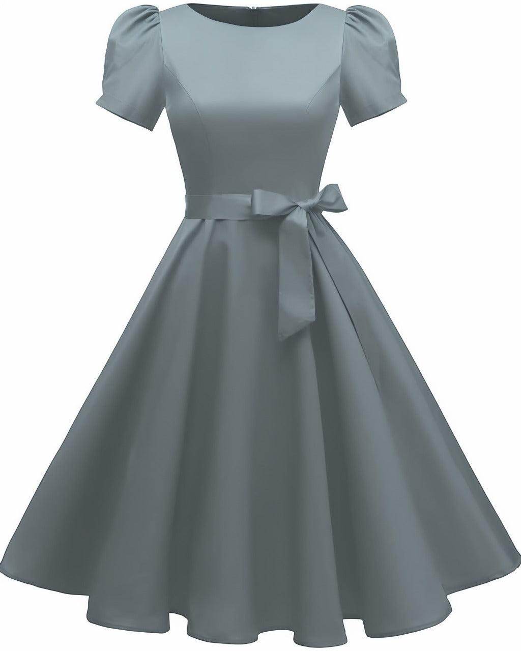 A-Line Knee Length Satin Graduation Dresses CS0555 - COCOMELODY