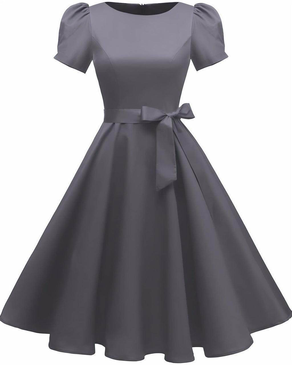 A-Line Knee Length Satin Graduation Dresses CS0555 - COCOMELODY