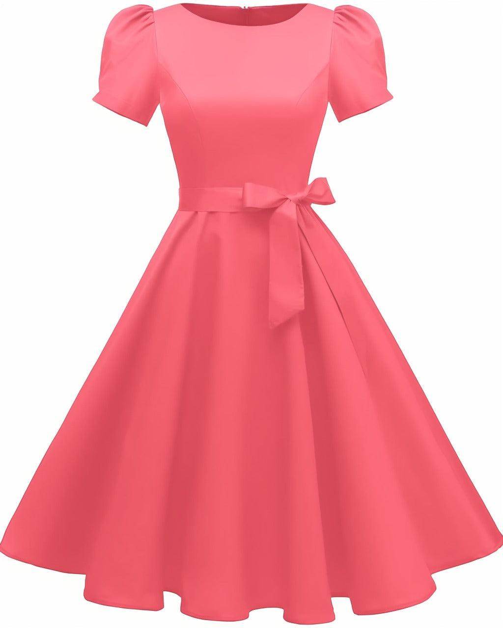 A-Line Knee Length Satin Graduation Dresses CS0555 - COCOMELODY