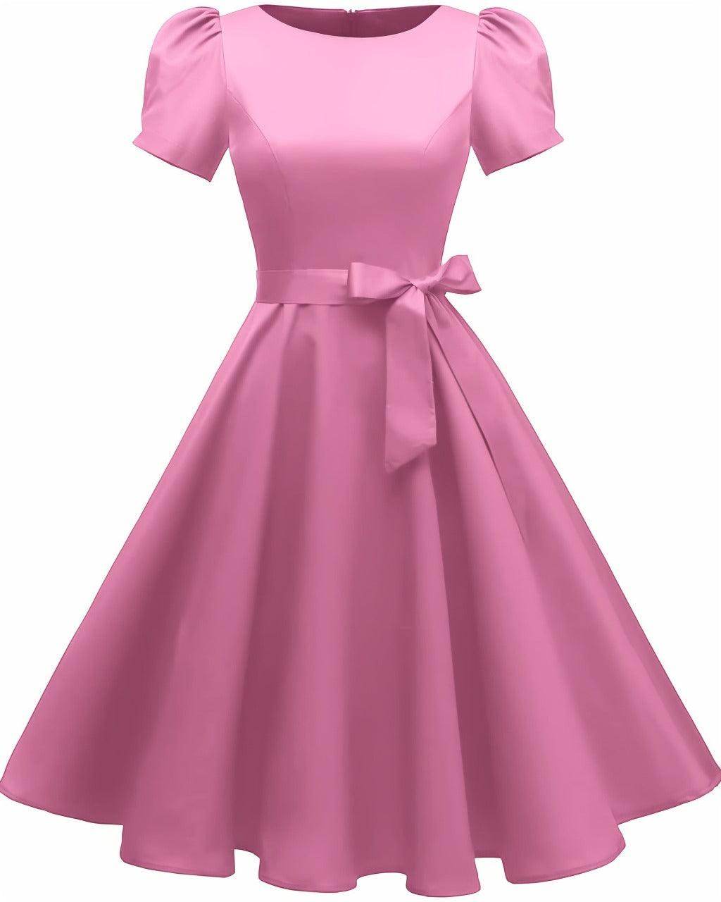 A-Line Knee Length Satin Graduation Dresses CS0555 - COCOMELODY