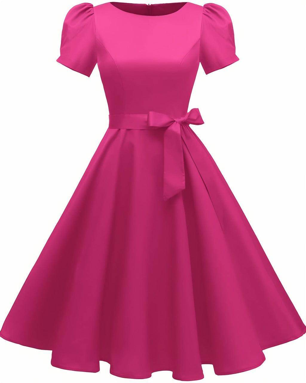 A-Line Knee Length Satin Graduation Dresses CS0555 - COCOMELODY