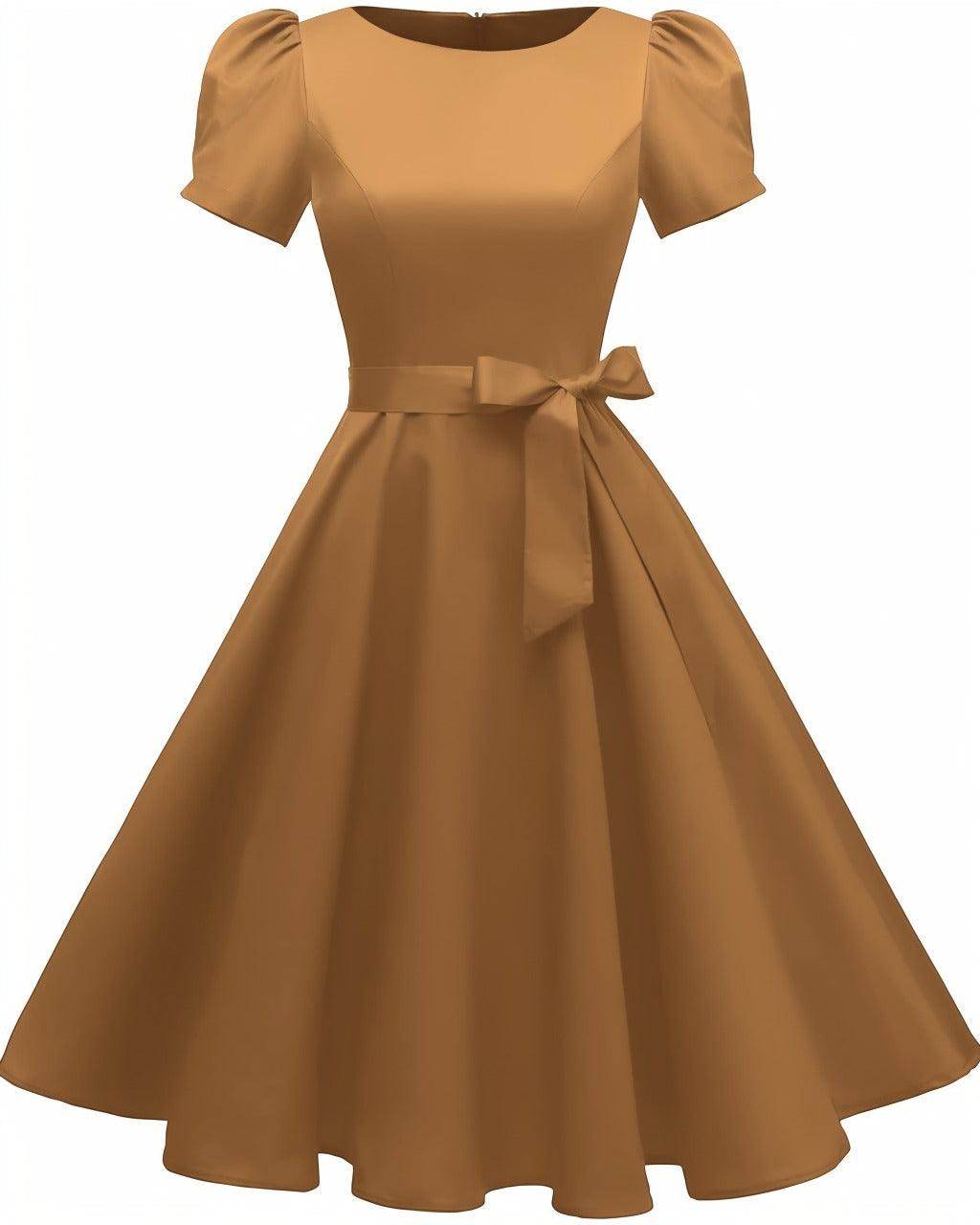 A-Line Knee Length Satin Graduation Dresses CS0555 - COCOMELODY