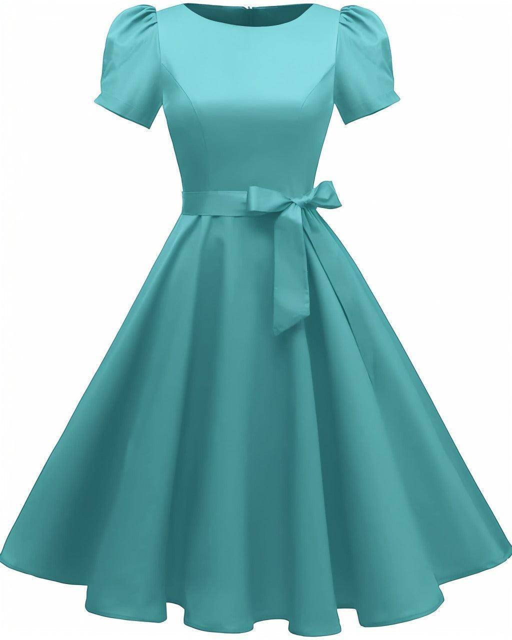 A-Line Knee Length Satin Graduation Dresses CS0555 - COCOMELODY