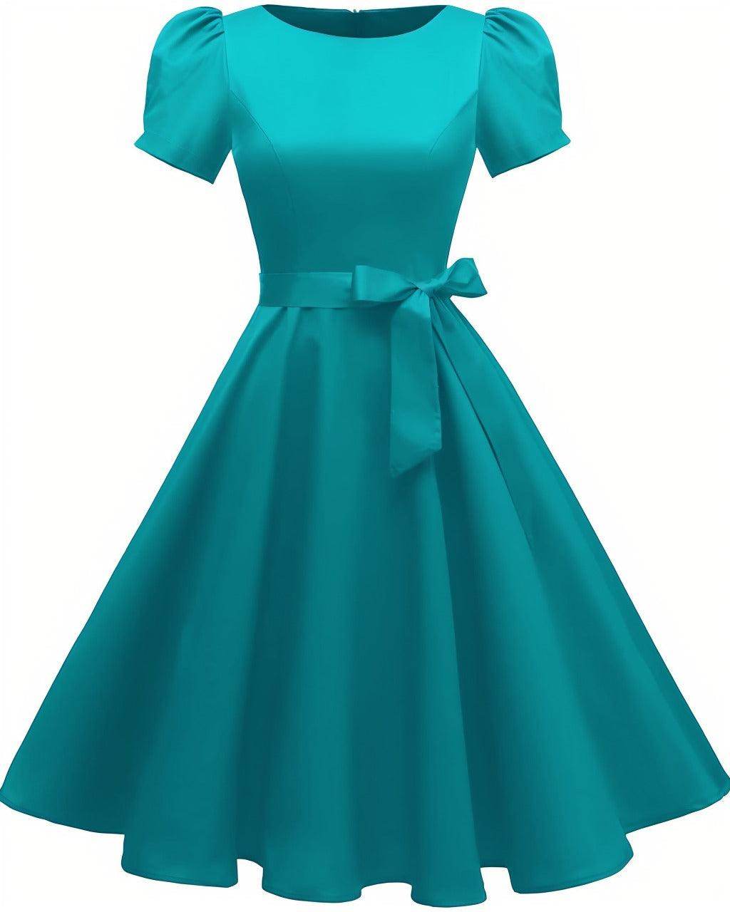 A-Line Knee Length Satin Graduation Dresses CS0555 - COCOMELODY