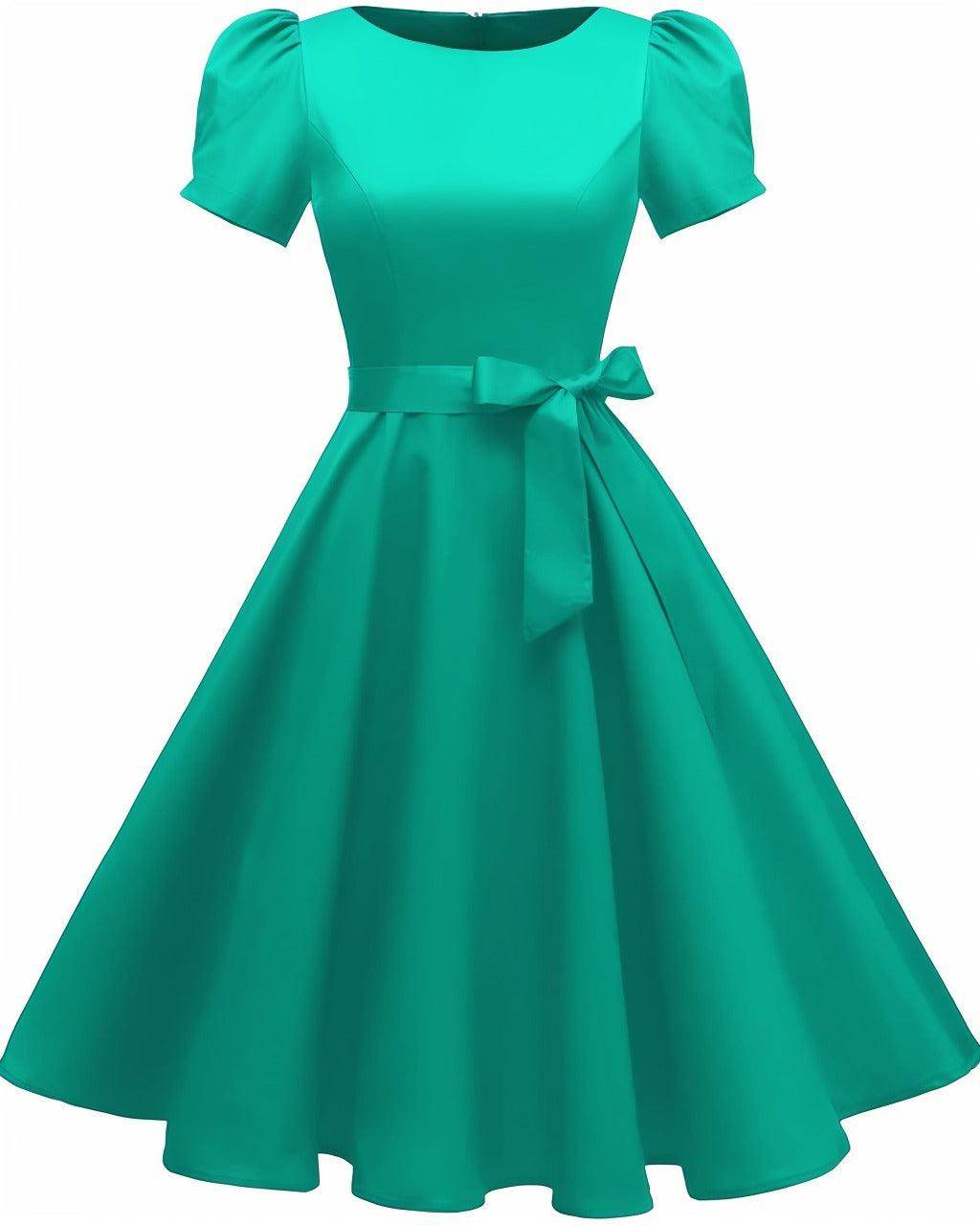 A-Line Knee Length Satin Graduation Dresses CS0555 - COCOMELODY
