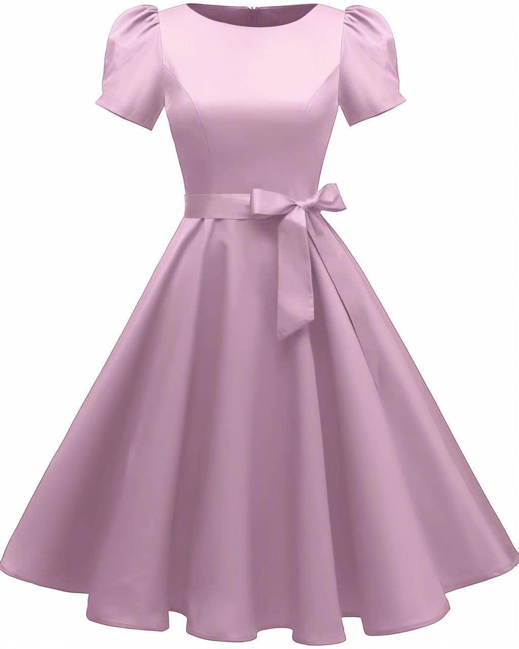 A-Line Knee Length Satin Graduation Dresses CS0555 - COCOMELODY