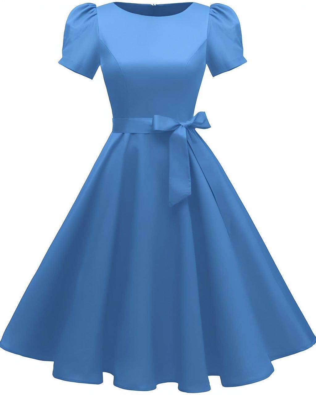 A-Line Knee Length Satin Graduation Dresses CS0555 - COCOMELODY