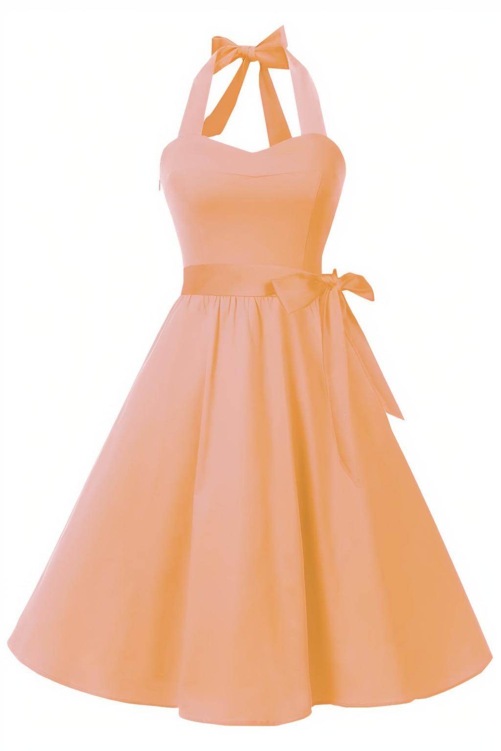 A-Line Knee Length Satin Graduation Dresses CS0559 - COCOMELODY