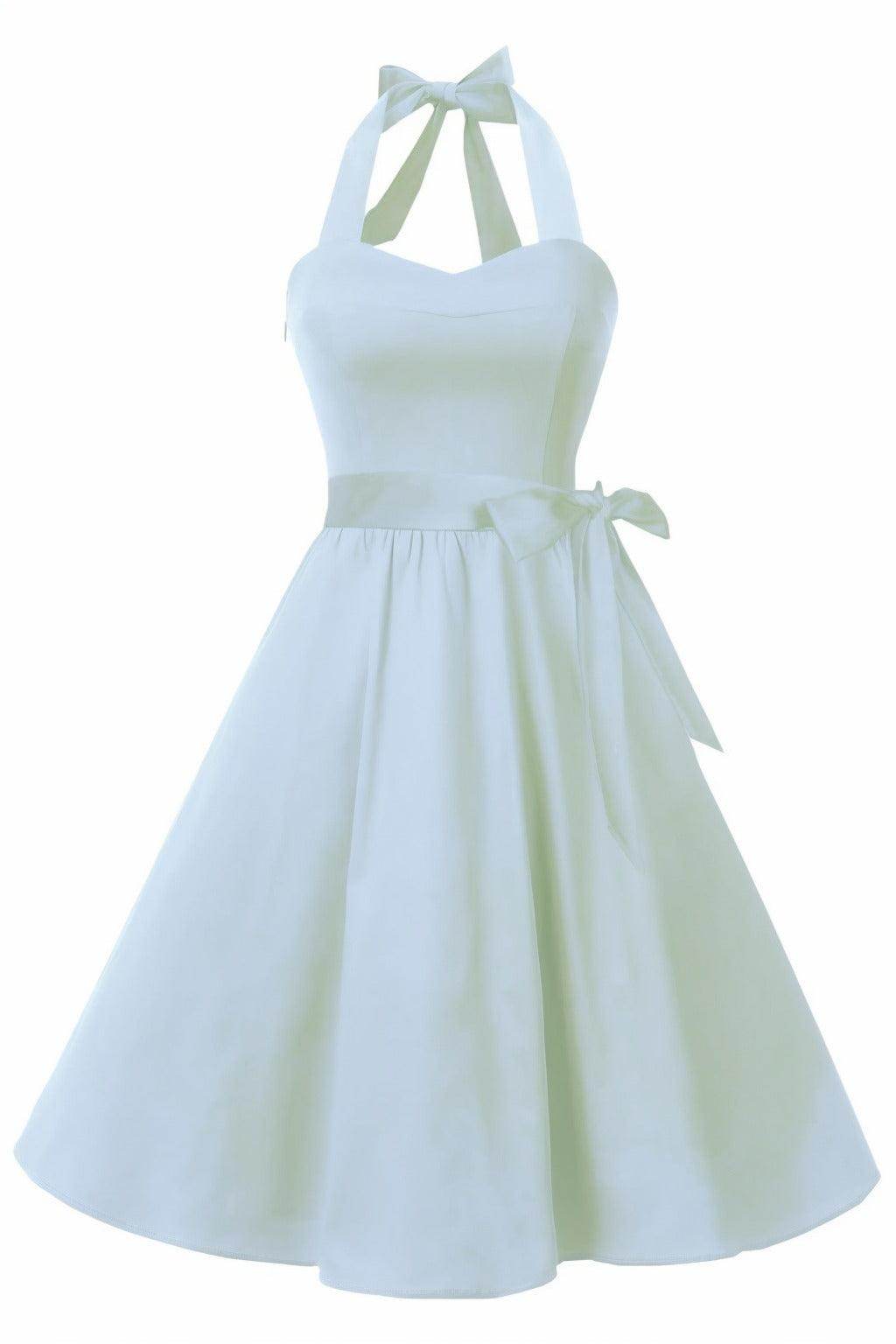 A-Line Knee Length Satin Graduation Dresses CS0559 - COCOMELODY