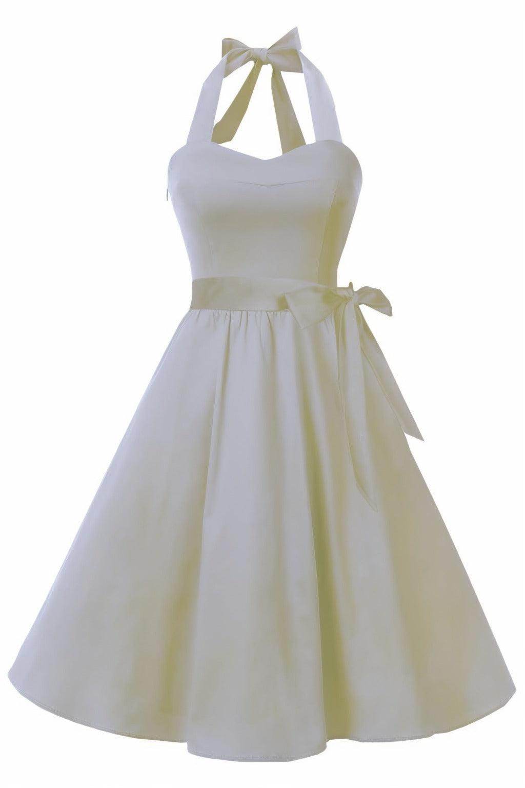 A-Line Knee Length Satin Graduation Dresses CS0559 - COCOMELODY