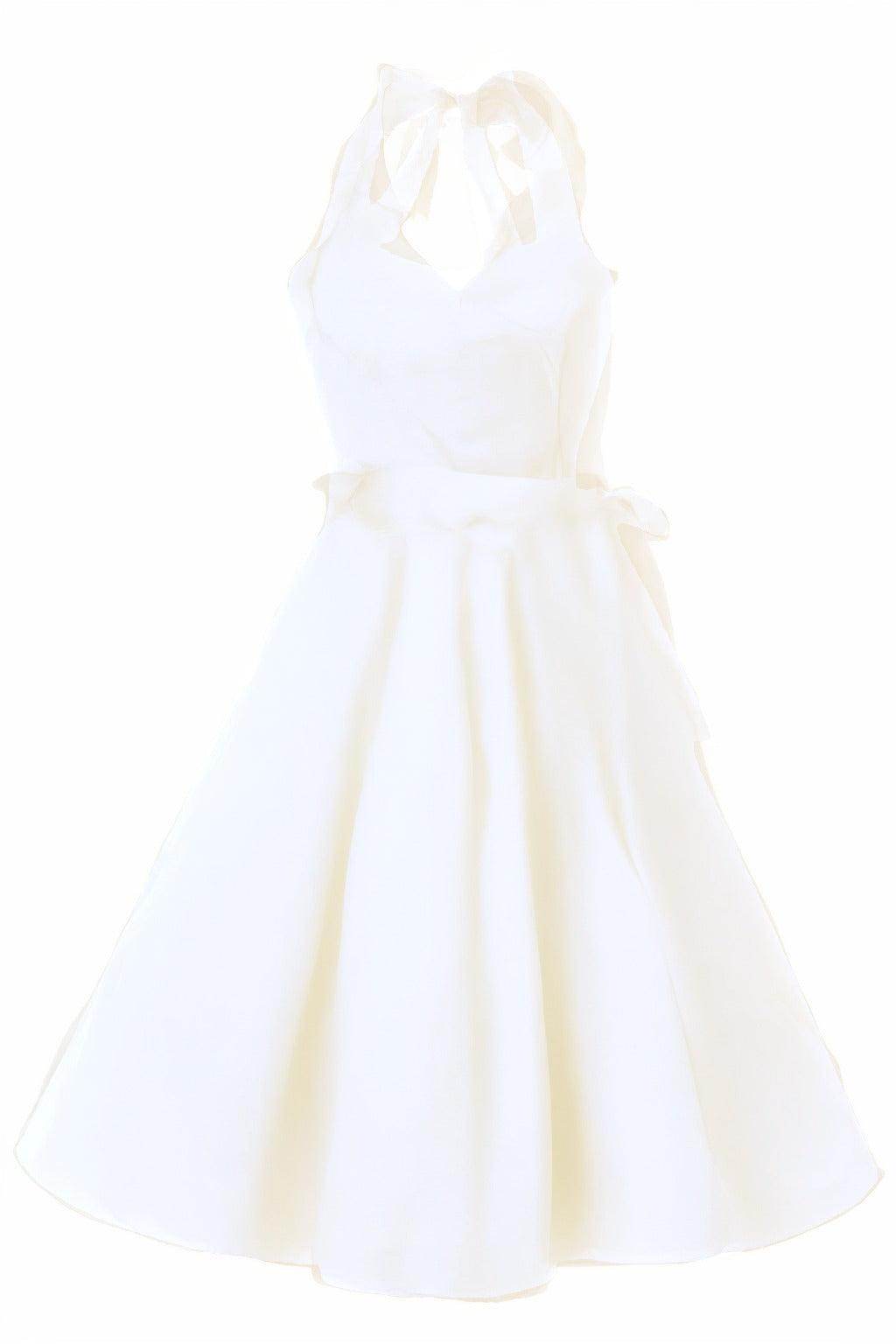 A-Line Knee Length Satin Graduation Dresses CS0559 - COCOMELODY