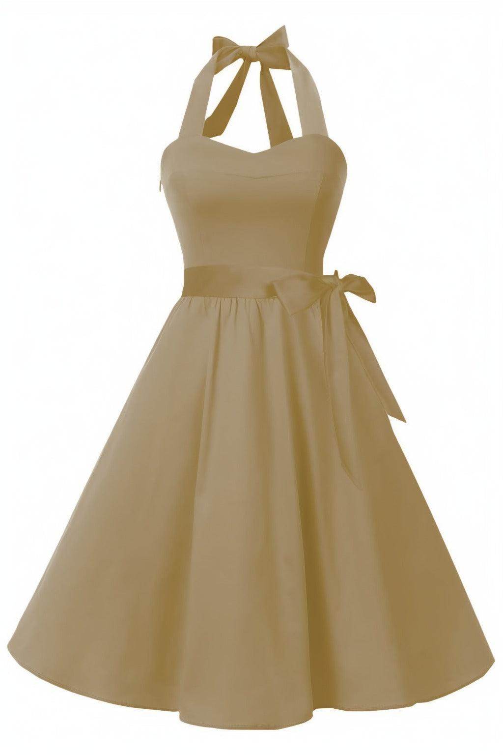 A-Line Knee Length Satin Graduation Dresses CS0559 - COCOMELODY