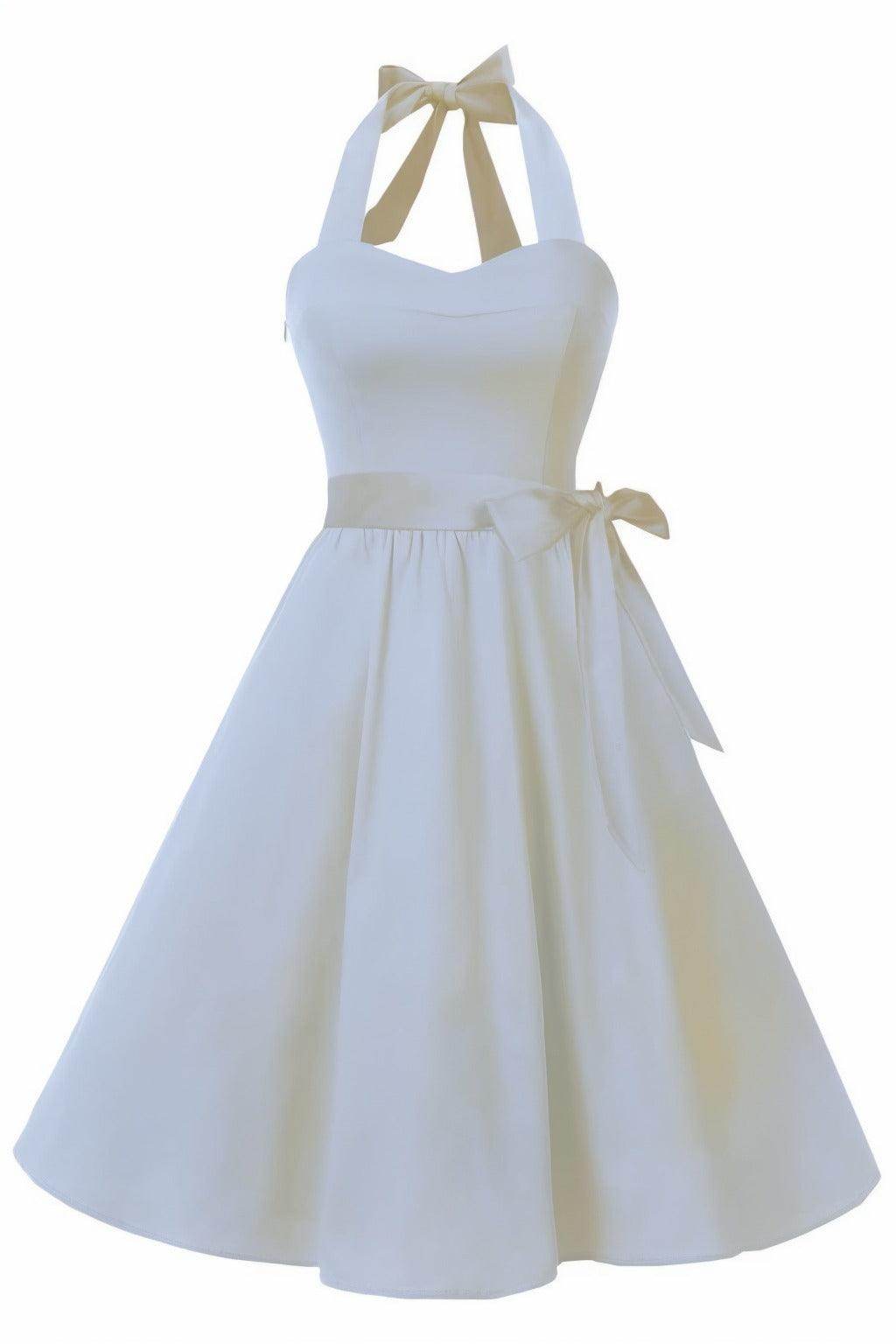 A-Line Knee Length Satin Graduation Dresses CS0559 - COCOMELODY