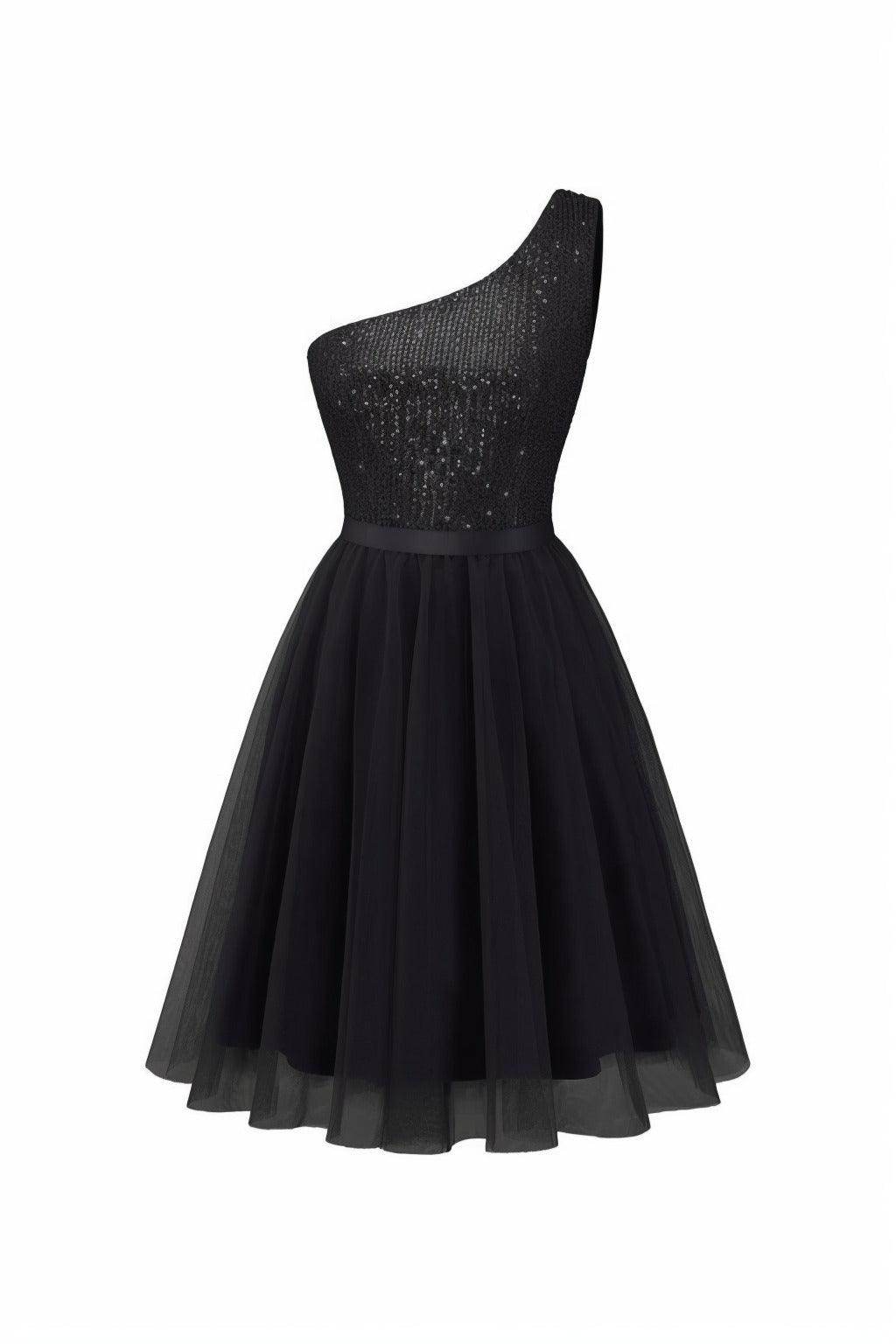 A-Line Knee Length Sequined Graduation Dresses CS0561 - COCOMELODY