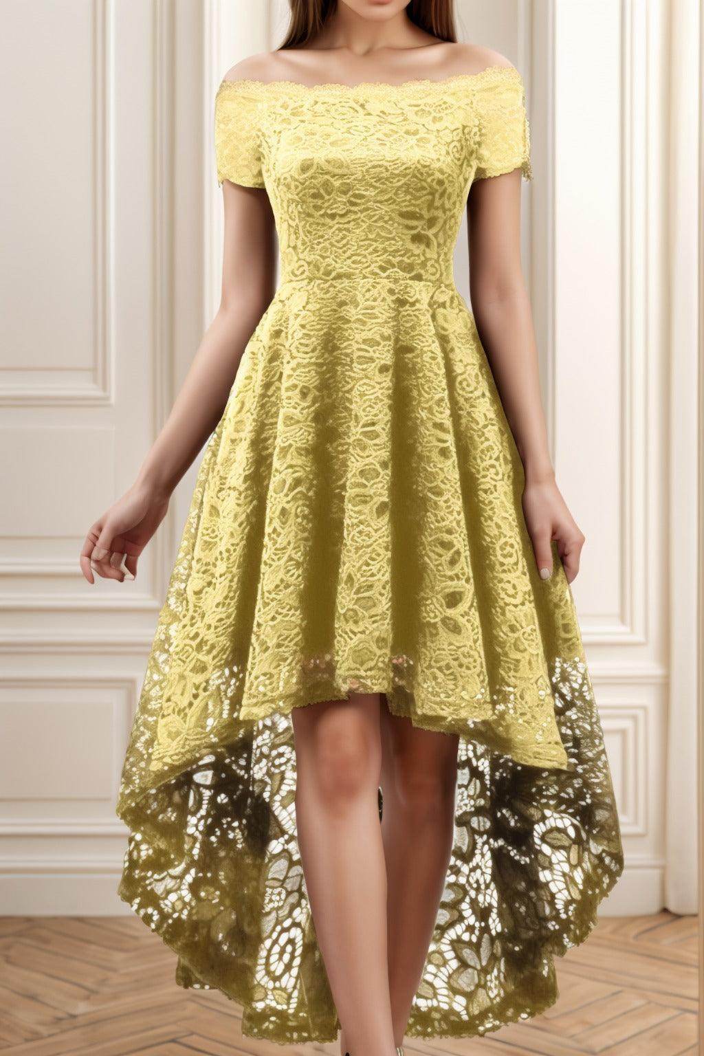 A-Line High-Low Silk-Like Graduation Dresses CS0562 - COCOMELODY