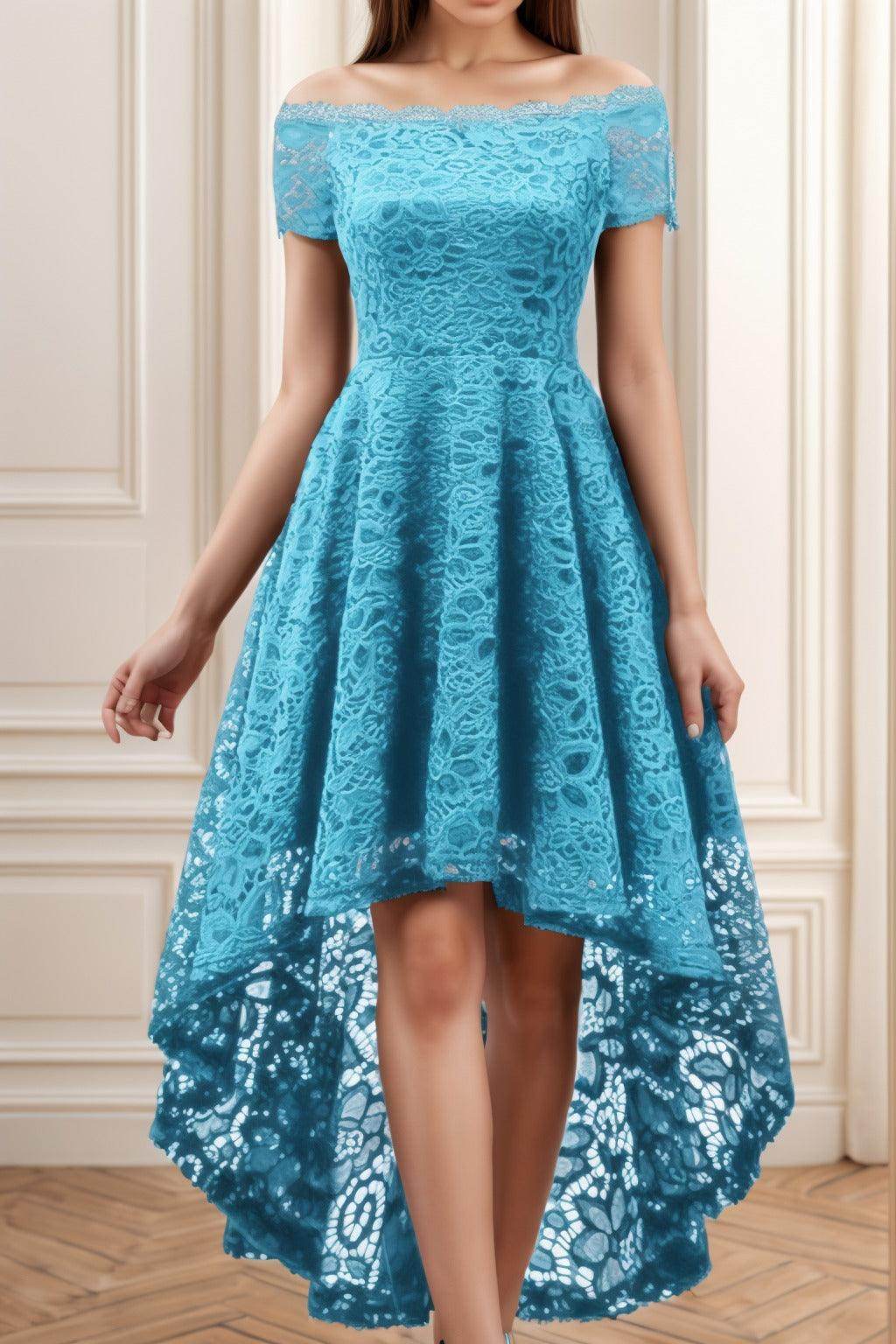 A-Line High-Low Silk-Like Graduation Dresses CS0562 - COCOMELODY