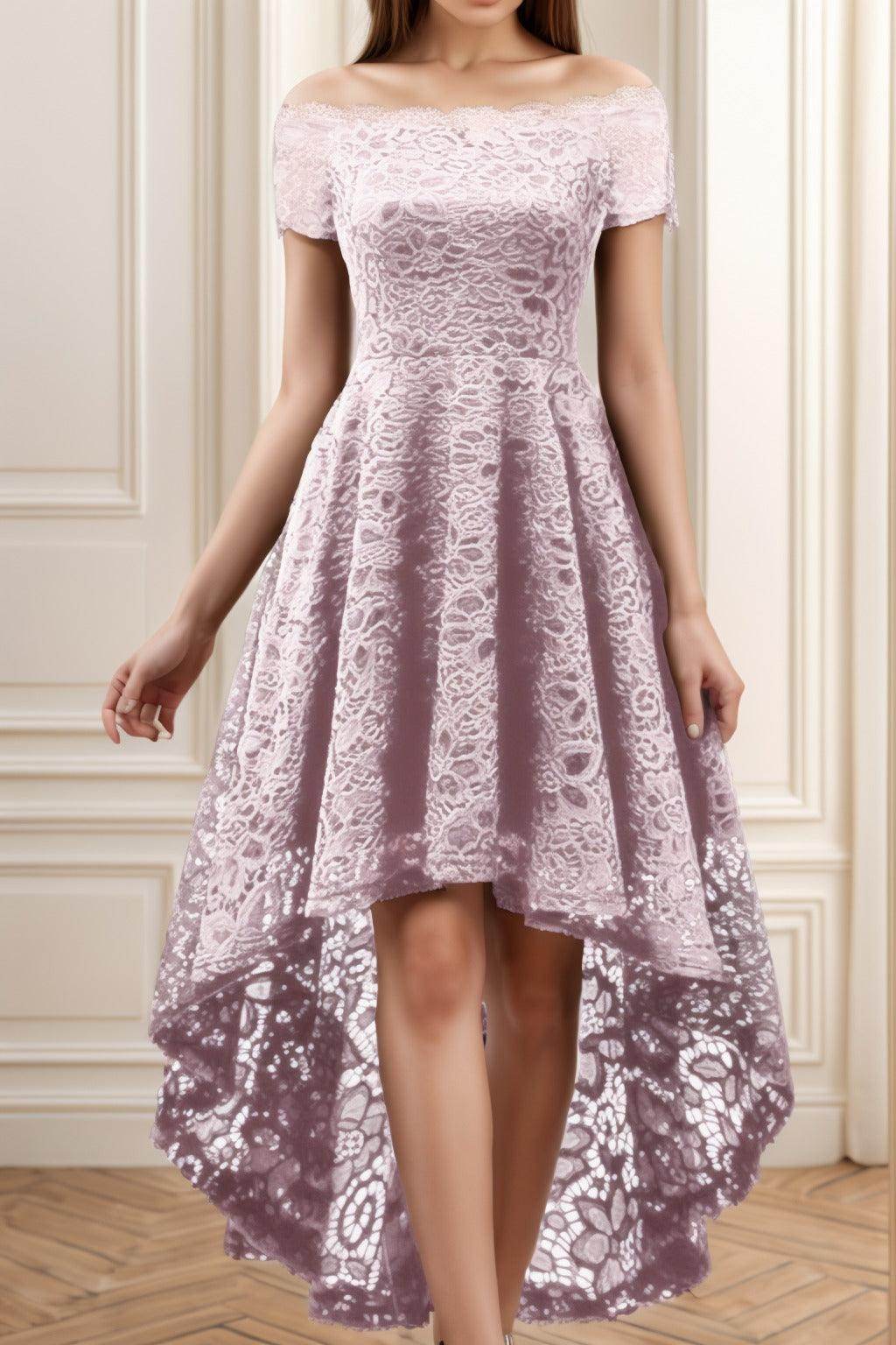 A-Line High-Low Silk-Like Graduation Dresses CS0562 - COCOMELODY