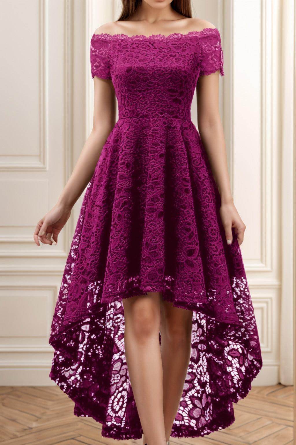 A-Line High-Low Silk-Like Graduation Dresses CS0562 - COCOMELODY