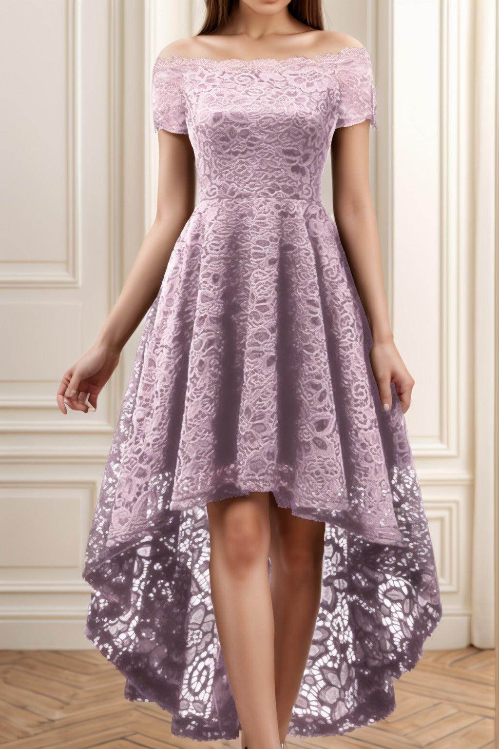A-Line High-Low Silk-Like Graduation Dresses CS0562 - COCOMELODY