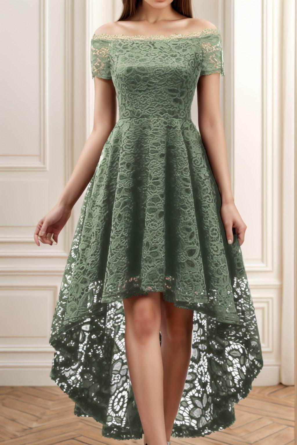 A-Line High-Low Silk-Like Graduation Dresses CS0562 - COCOMELODY