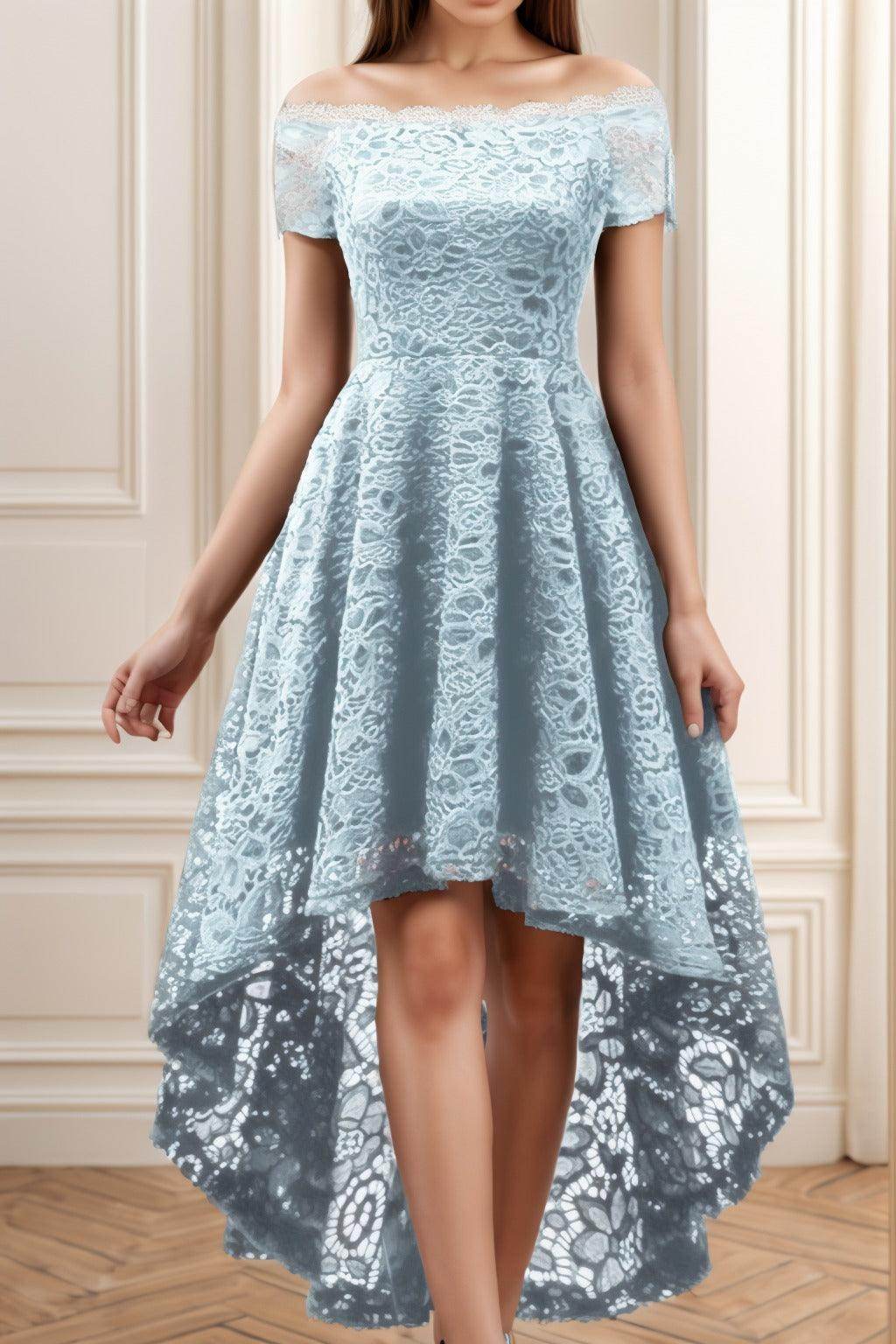 A-Line High-Low Silk-Like Graduation Dresses CS0562 - COCOMELODY