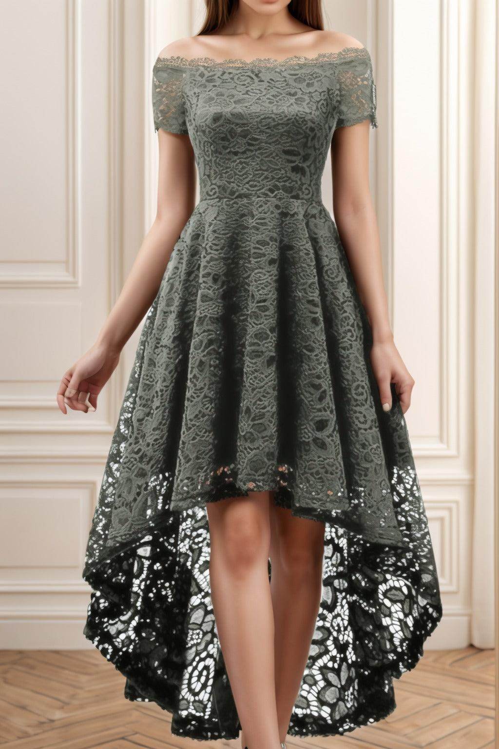 A-Line High-Low Silk-Like Graduation Dresses CS0562 - COCOMELODY