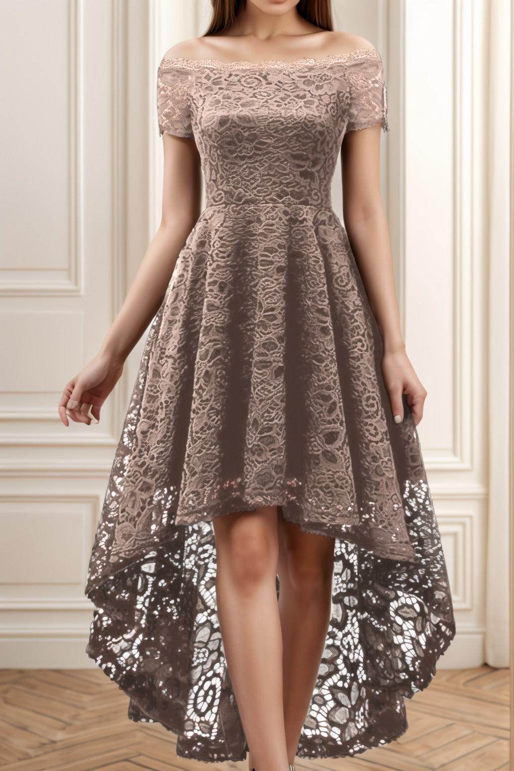 A-Line High-Low Silk-Like Graduation Dresses CS0562 - COCOMELODY