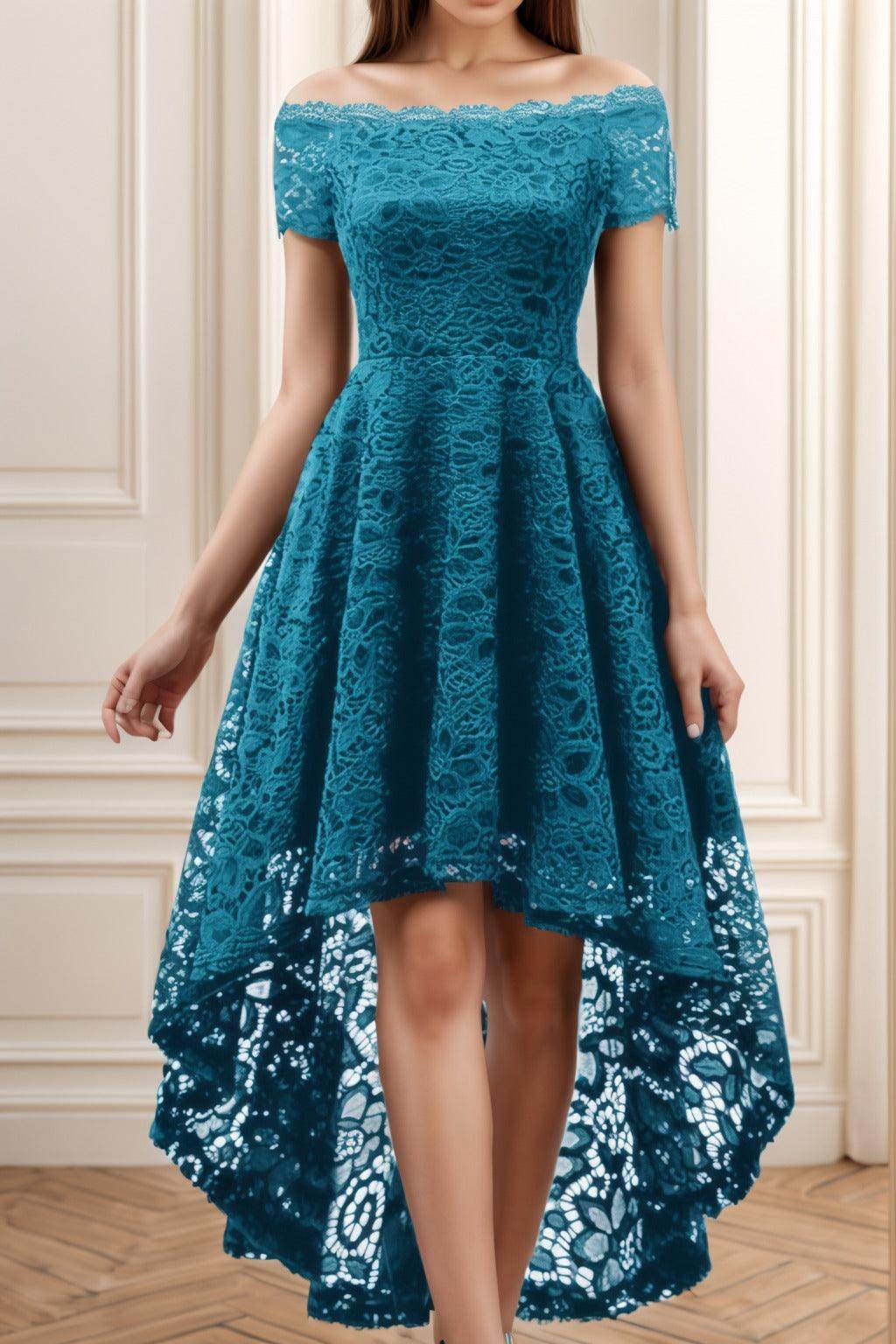 A-Line High-Low Silk-Like Graduation Dresses CS0562 - COCOMELODY