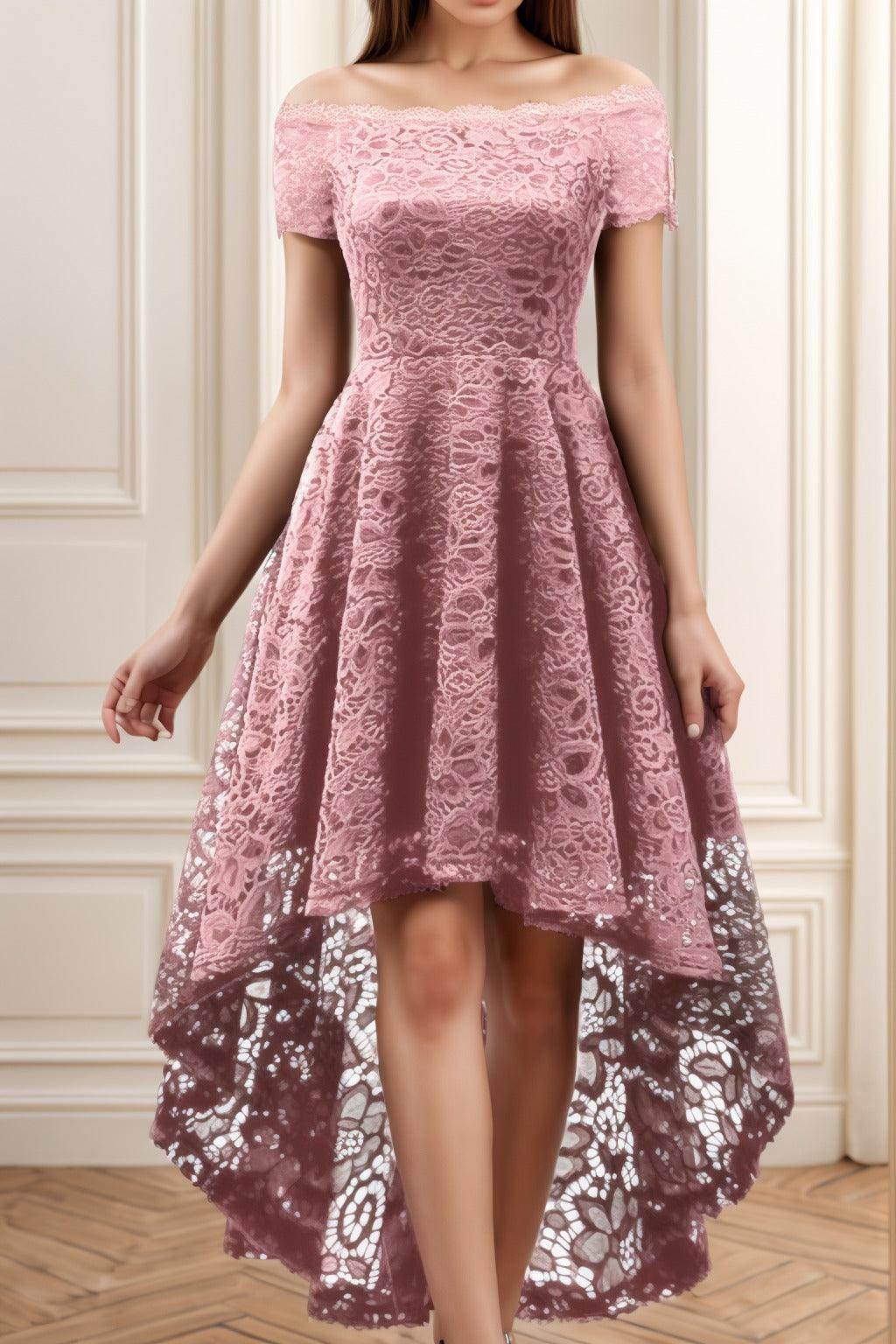 A-Line High-Low Silk-Like Graduation Dresses CS0562 - COCOMELODY