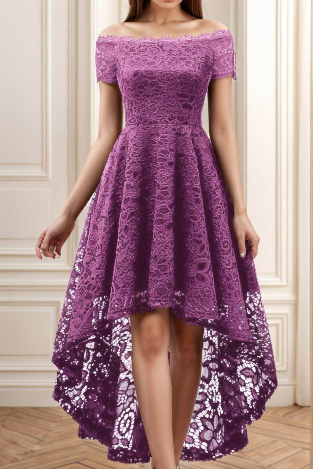 A-Line High-Low Silk-Like Graduation Dresses CS0562 - COCOMELODY