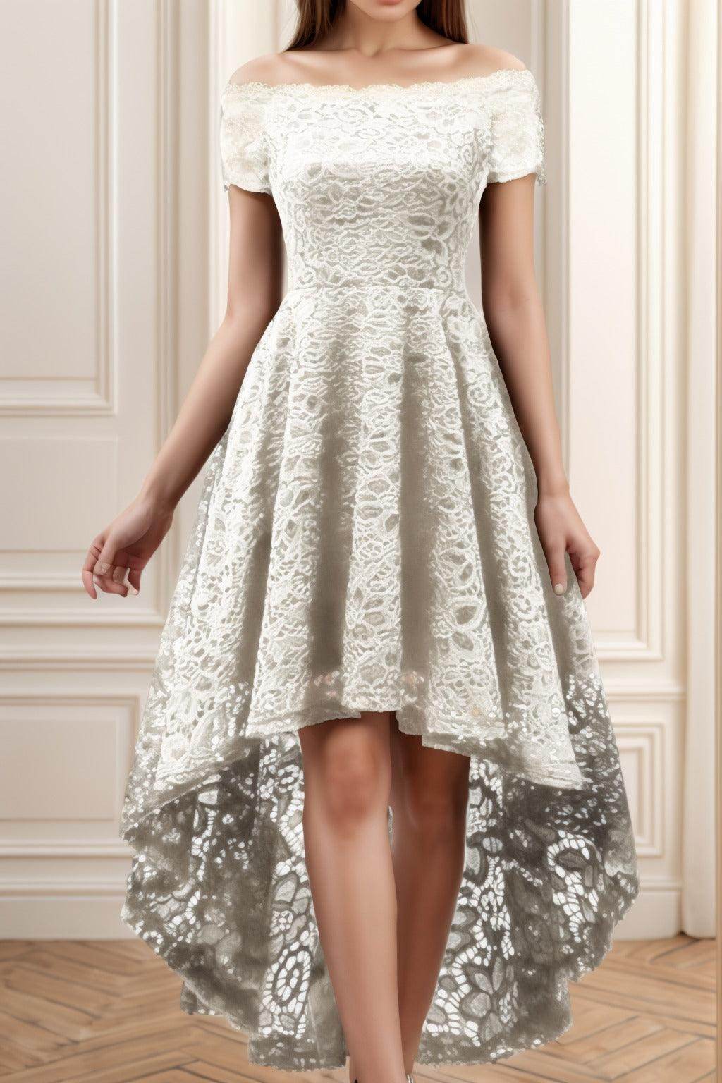 A-Line High-Low Silk-Like Graduation Dresses CS0562 - COCOMELODY
