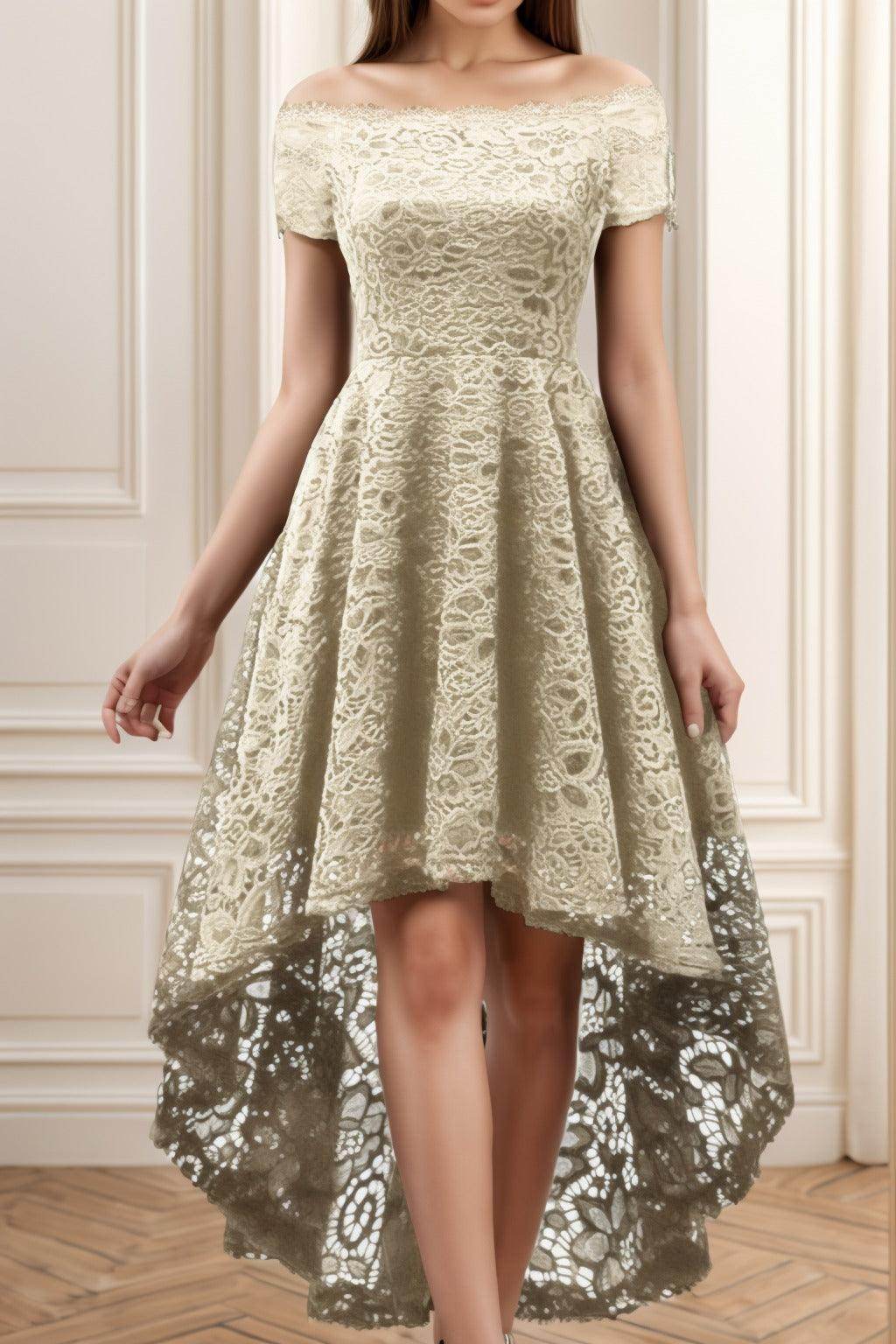 A-Line High-Low Silk-Like Graduation Dresses CS0562 - COCOMELODY
