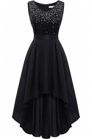 A-Line Knee Length Sequined Graduation Dresses CS0563 - COCOMELODY