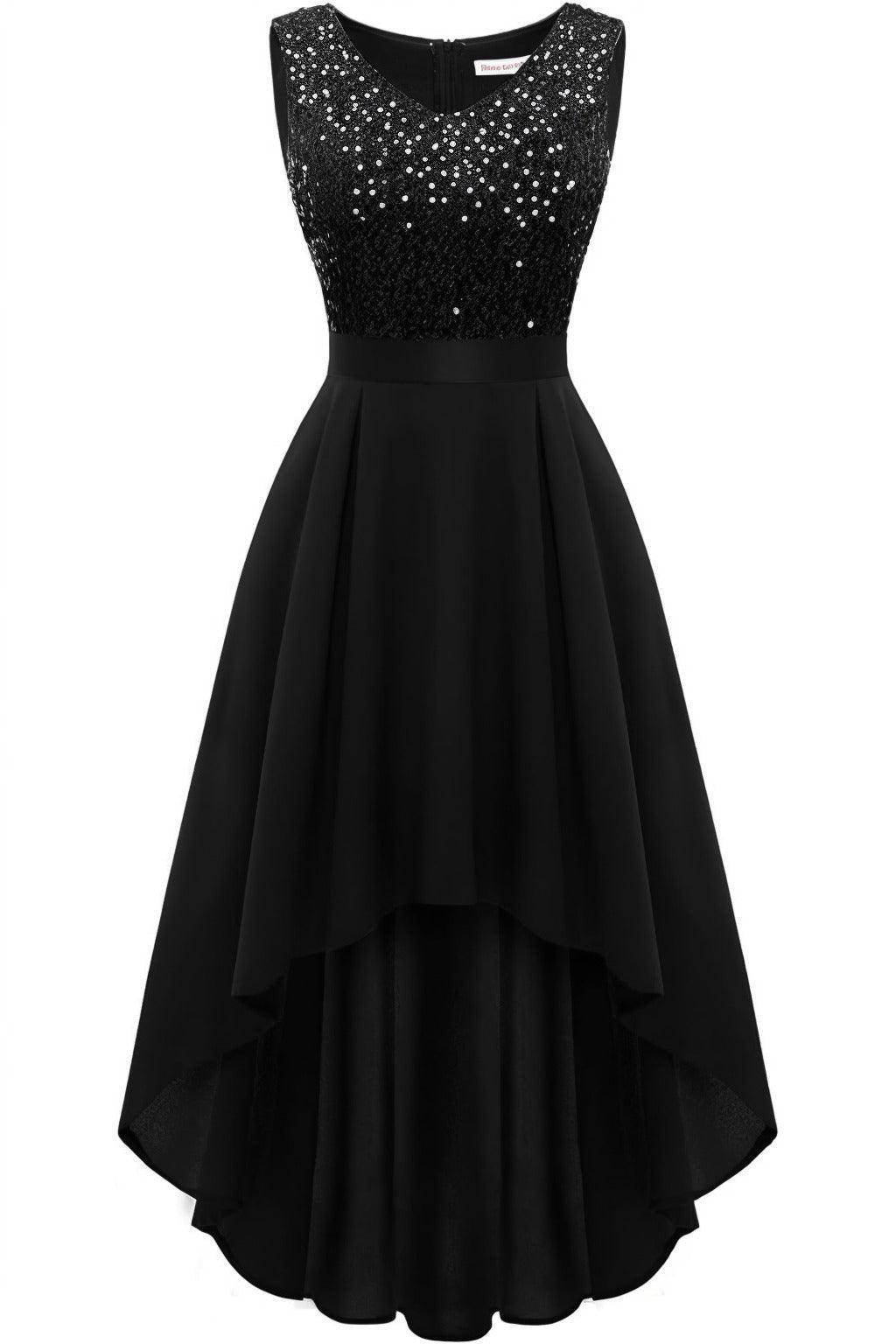 A-Line Knee Length Sequined Graduation Dresses CS0563CR - COCOMELODY