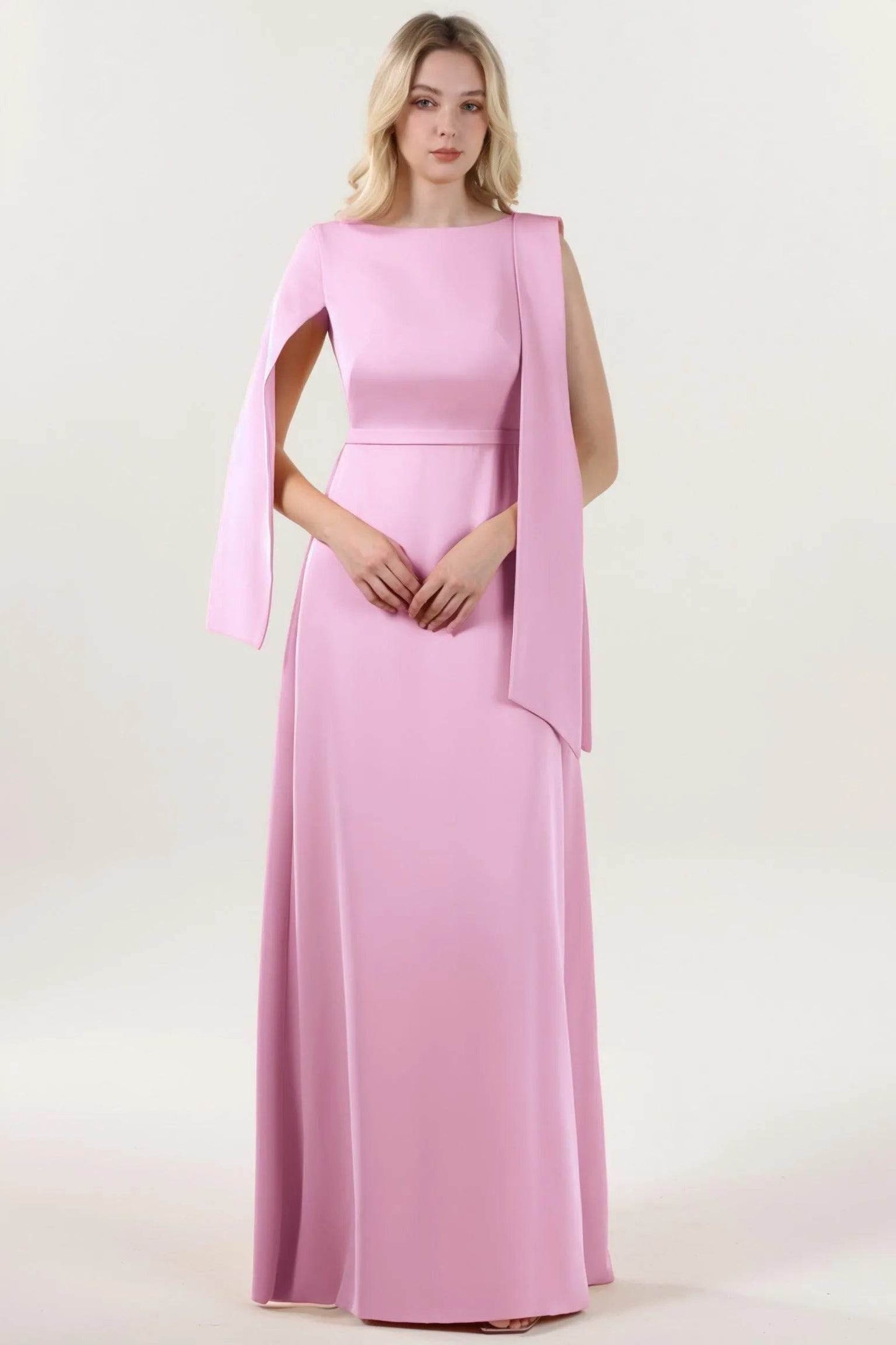 A-Line Maxi Stretch Crepe Formal Dress CS0586 - COCOMELODY