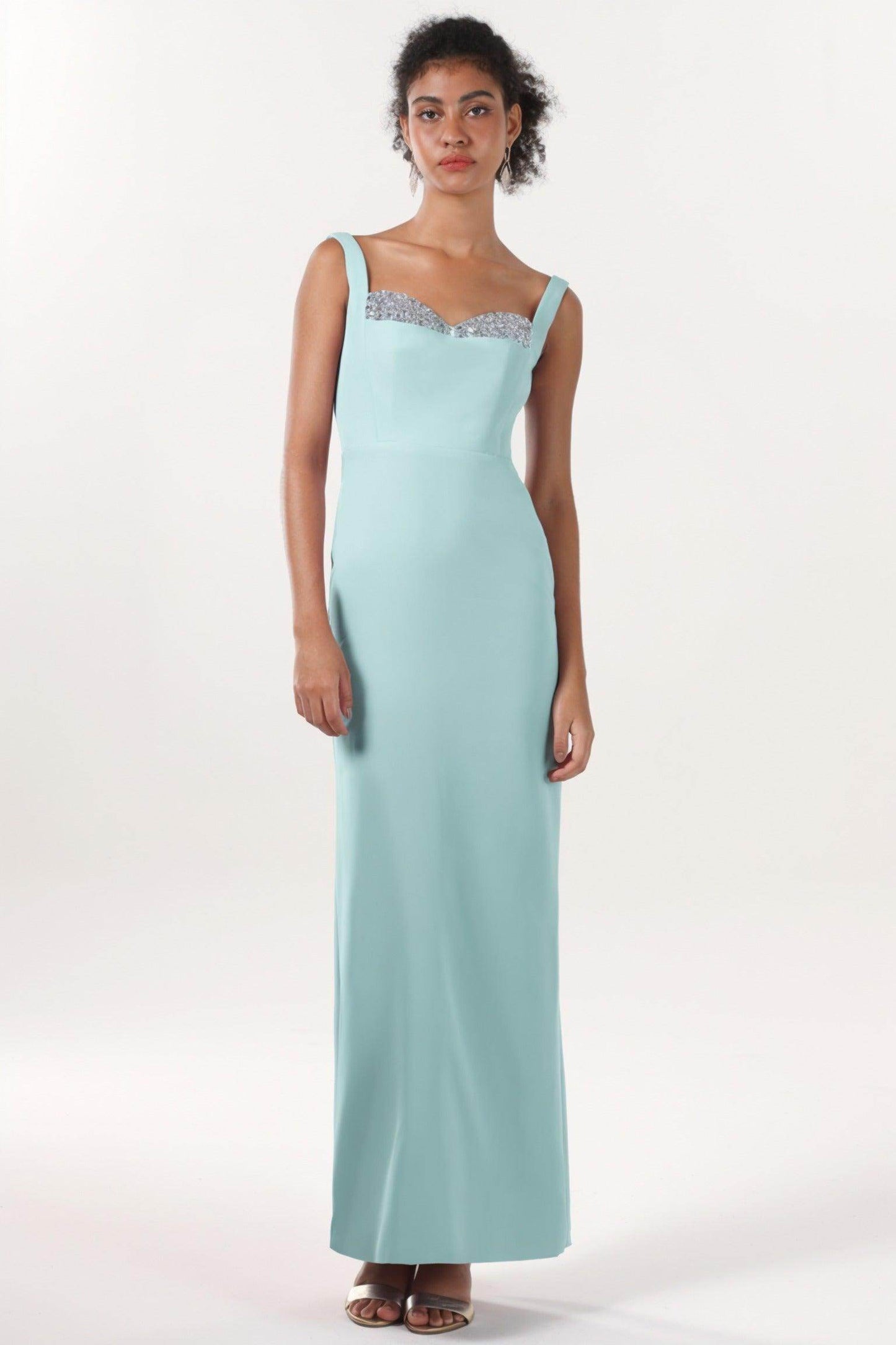 Sheath-Column Maxi Stretch Crepe Formal Dress CS0590 - COCOMELODY