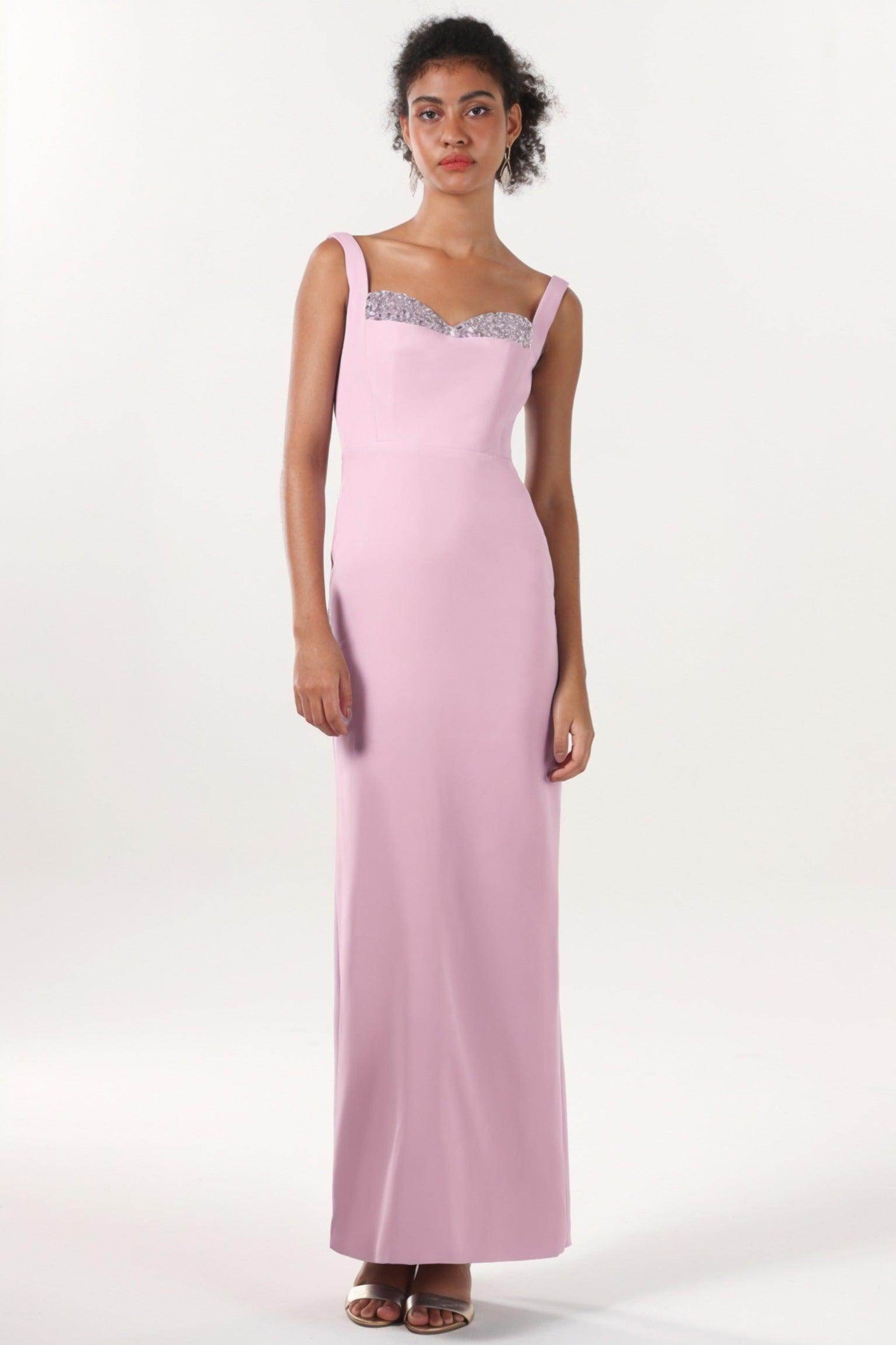 Sheath-Column Maxi Stretch Crepe Formal Dress CS0590 - COCOMELODY