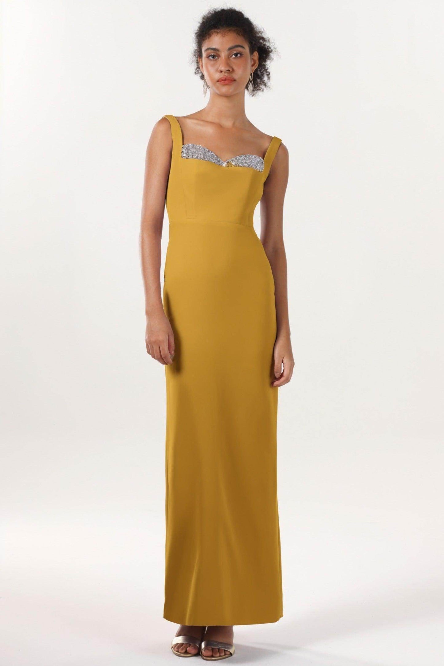Sheath-Column Maxi Stretch Crepe Formal Dress CS0590 - COCOMELODY