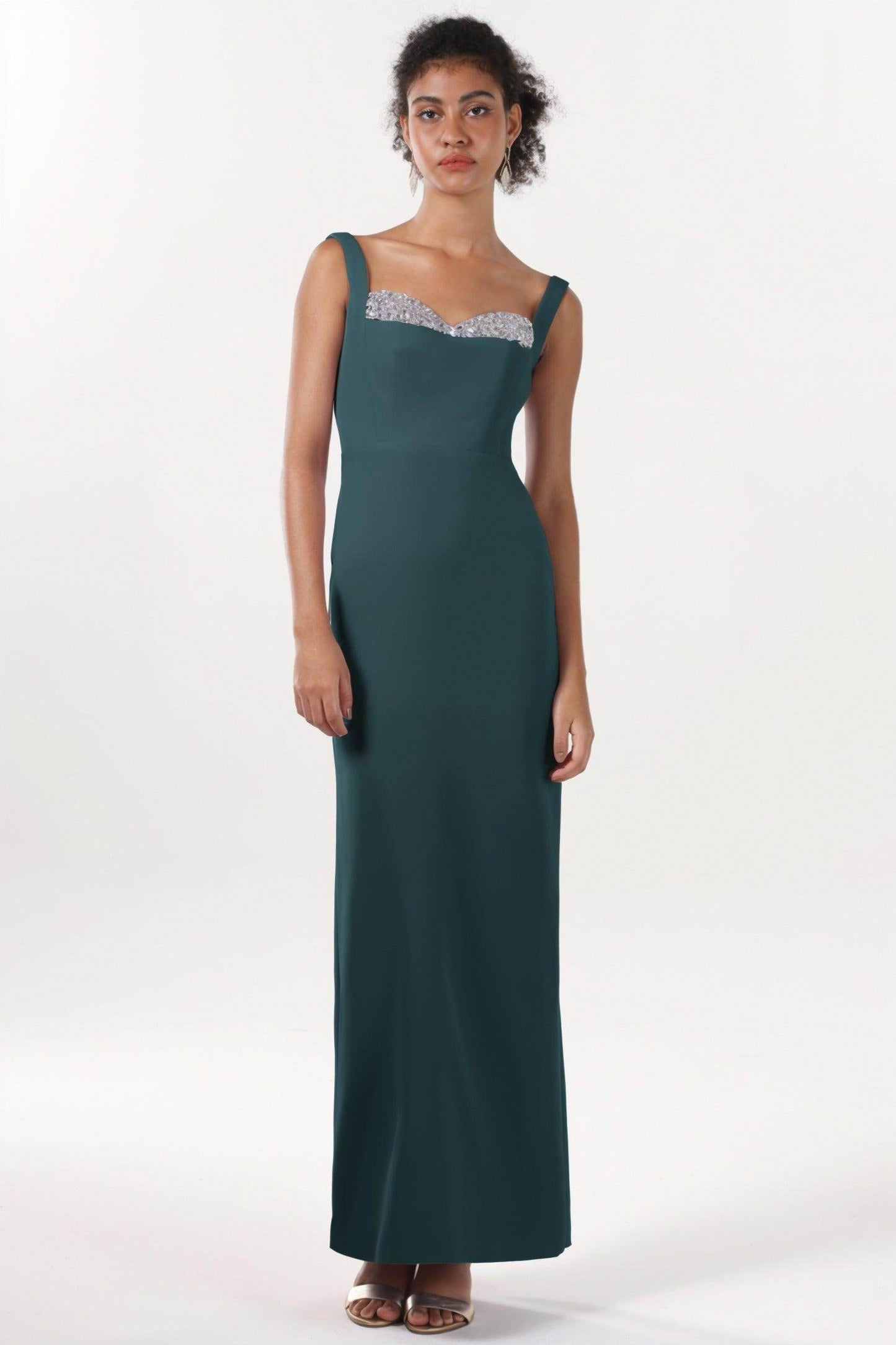Sheath-Column Maxi Stretch Crepe Formal Dress CS0590 - COCOMELODY
