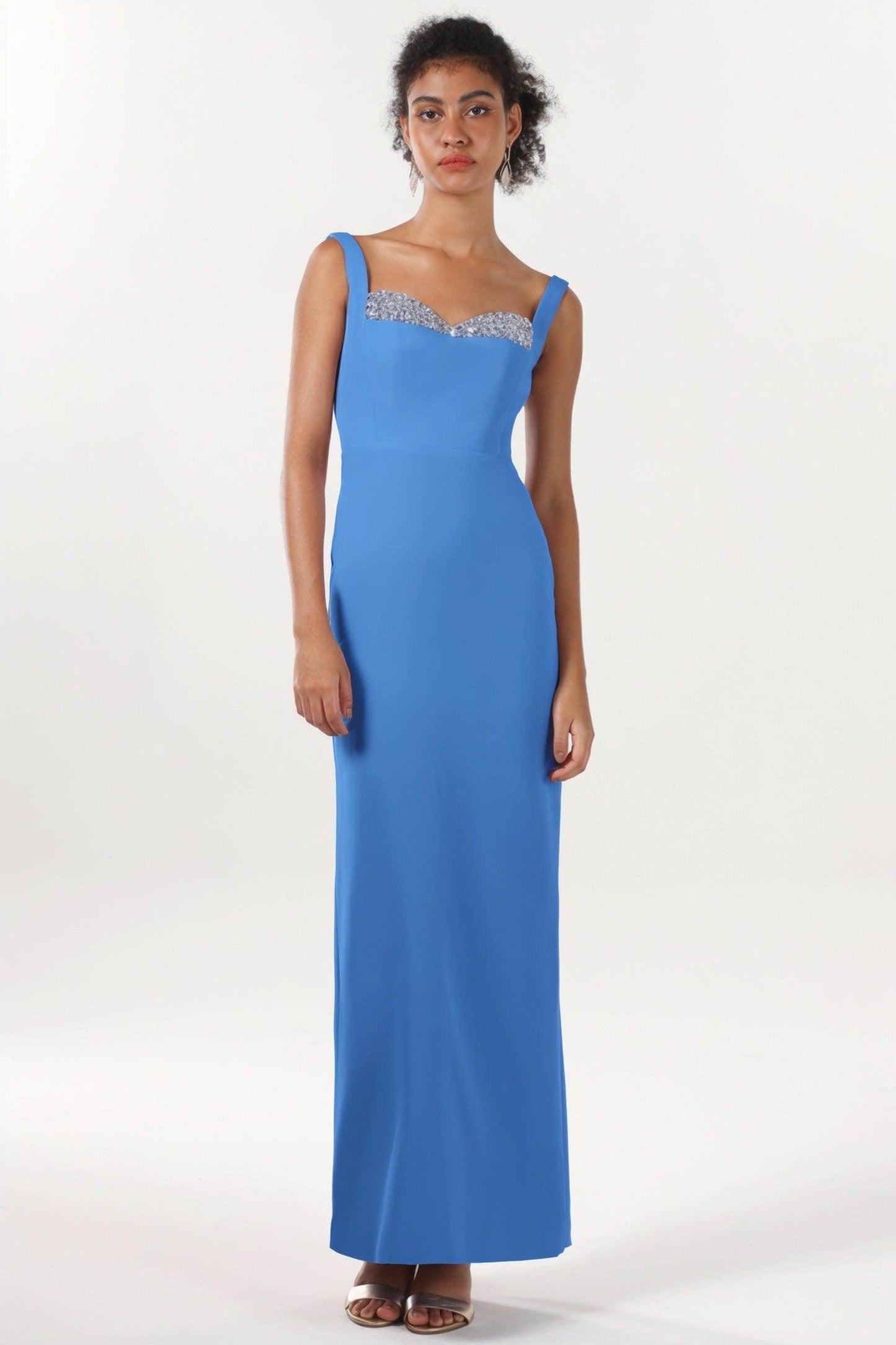 Sheath-Column Maxi Stretch Crepe Formal Dress CS0590 - COCOMELODY